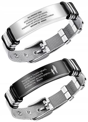 BRANSOLETKA PREZENT DLA SYNA OD MAMY TATY GRAWER na Arena.pl