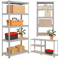 REGAŁ METALOWY MAGAZYNOWY 2w1 5 PÓŁEK GARAŻOWY 180X90X40CM 750KG