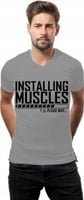 KOSZULKA T-shirt na Siłownię z nadrukiem Muscles
