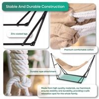 Lekki Składany Hamak 3w1 ze Stelażem – Na Taras, Do Ogródka, Piknik, Balkon