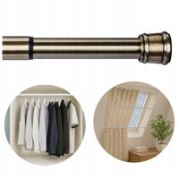 DRĄŻEK ROZPOROWY PRYSZNICOWY DO SZAFY ZASŁON REGULOWANY 90-160 cm ANTYK