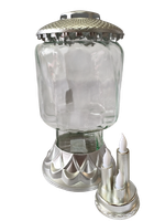 Znicz szklany srebrny MITO