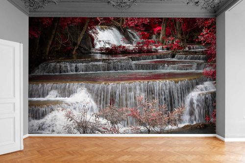 Fototapeta WODOSPAD CZERWONE KWIATY 300x210 na Arena.pl