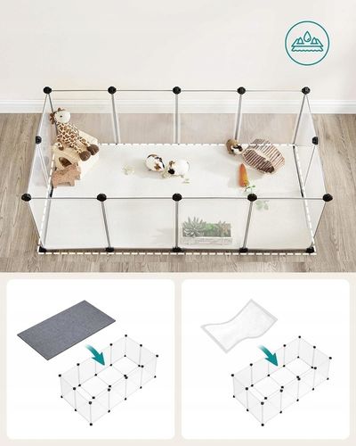 Modułowa Zagroda Kojec Wybieg dla Małych Zwierząt Gryzoni Chomika Świnki na Arena.pl