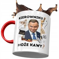 Kubek Czerwony Andrzej Duda Prezydent Pis Prezent Z Nadrukiem Ze Zdjęciem