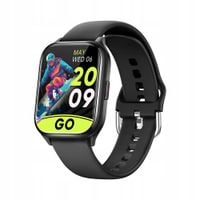 SMARTWATCH ZEGAREK WATCH CZARNY AMOLED DAMSKI ROZMOWY MENU SMART BAND PL GT