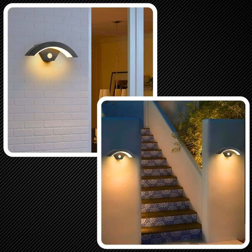 Kinkiet Ścienny Zewnętrzny Lampa Elewacyjna Czujnik Ruchu Zmierzchu 12W na Arena.pl