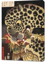 Obraz 70x100cm The Tiger of Ryōkoku, Hirokage Japoński Vintage