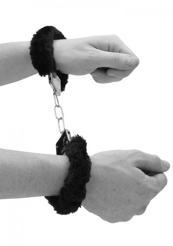 pleasure furry hand cuffs   with quick release button na Arena.pl