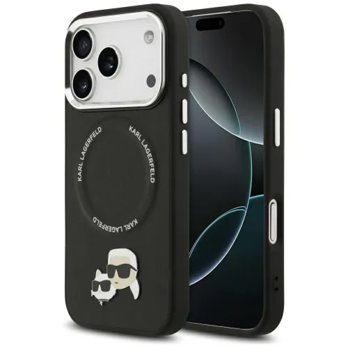 Etui Karl Lagerfeld Karl & Choupette Pins MagSafe do iPhone 17 Pro - czarne na Arena.pl
