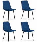 Krzesło TURIN - granat aksamit x 4