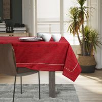 Obrus Plamoodporny VESTA Mankiet + Lamówka 140x500 bordowy AmeliaHome