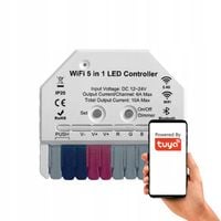 Mini Kontroler LED 5w1 DIM CCT RGB RGBW RGBCCT 12-24V GL WiFi + RF TUYA