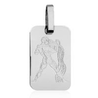 SREBRNY NIEŚMIERTELNIK WODNIK ZNAK ZODIAKU PRÓBA SREBRA 925 GRAWER GRATIS