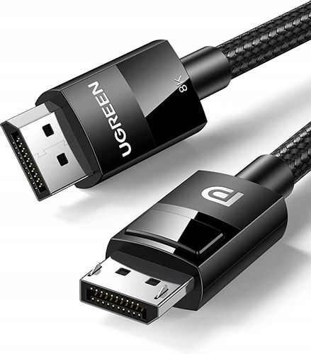 UGREEN KABEL PRZEWÓD VIDEO 2X DISPLAY PORT DP 1.4 8K 60 HZ HDR W OPLOCIE 1M na Arena.pl
