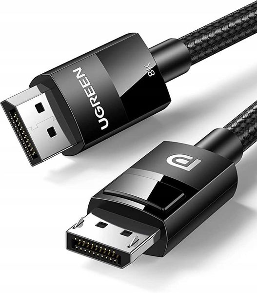 UGREEN KABEL PRZEWÓD VIDEO 2X DISPLAY PORT DP 1.4 8K 60 HZ HDR W OPLOCIE 1M zdjęcie 4