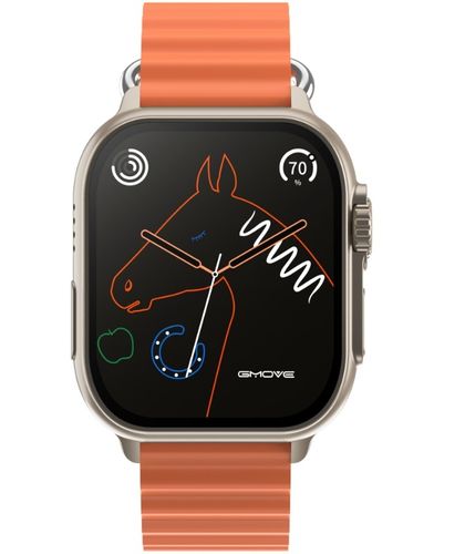 smartwatch męski rubicon rncf17 tytan/orange smarub269 na Arena.pl