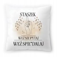 Poduszka Dla Staszka Na Urodziny Ze Zdjęciem Na Prezent Biała 40X40 Cm