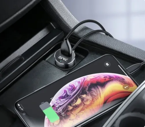 BASEUS ŁADOWARKA SAMOCHODOWA 2x USB/2x ZAPALNICZKA na Arena.pl