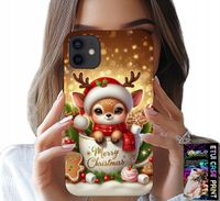ETUI DO IPHONE 12 MINI - RENIFEREK SŁODKI RENIFER ŚWIĄTECZNE WZÓR