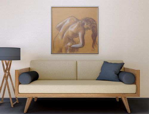 Nude lady, Edgar Degas - plakat 30x30 cm na Arena.pl