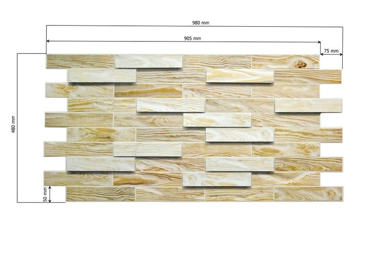 Panele Ścienne 3D PCV Jasne Drewno Bleached Oak zdjęcie 2