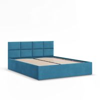 Łóżko Ramowe BORGO TURKUSOWE Tapicerowane Podwójne 180x200 VELVET