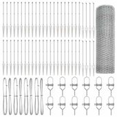 Ogrodzenie z słupkami Srebrny 0.4 x 100 m Stal pokryta PCV