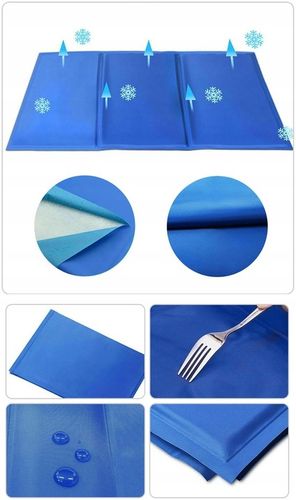 MATA CHŁODZĄCA DLA PSA DUŻA XXL 110x70cm żelowa legowisko PREMIUM GRUBA 4kg na Arena.pl