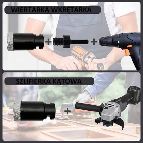 OTWORNICA DIAMENTOWA KORONKA WIERTŁO 68mm M14 DO GRES PŁYTEK GLAZURY na Arena.pl