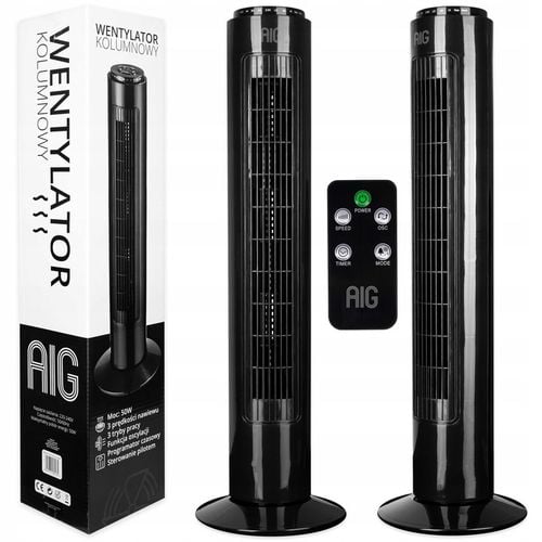 WENTYLATOR KOLUMNOWY DUŻY WIATRAK PODŁOGOWY TIMER OSCYLACJA KOLUMNA na Arena.pl