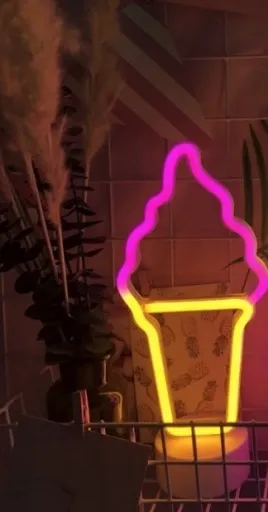 LAMPKA NEONOWA 3D LÓD LODY ICE-CREAM LAMPA BATERIE zdjęcie 4