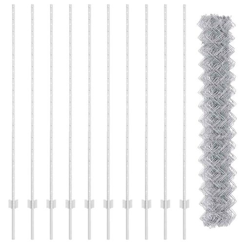 Ogrodzenie z słupkami Srebrny 1.6 x 10 m Stal na Arena.pl