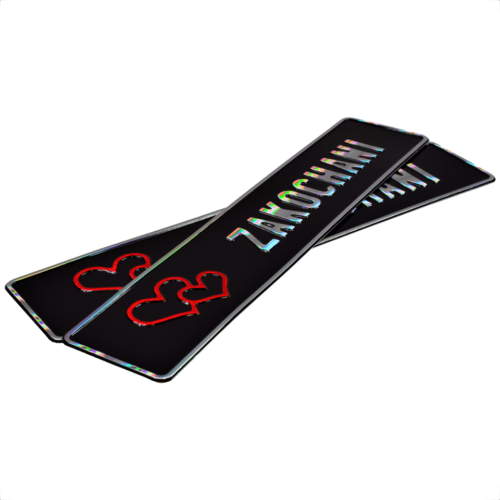 Ślubne tablice rejestracyjne Zakochani zdjęcie 1