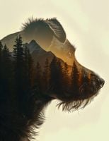 Plakat 50x65cm Psi Duch Lasu