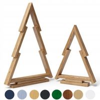 Choinka drewniana zestaw 2 szt. - 55 i 38 cm, świąteczna dekoracja, nieimpr