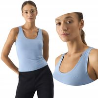 KOSZULKA DAMSKA 4F BOKSERKA BAWEŁNIANA TOP NA RAMIĄCZKA SS24F041