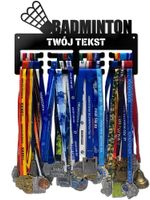 Wieszak na medale BADMINTON twoje imię dowolny tekst 200.3