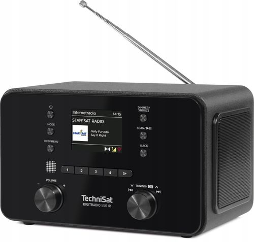 Radio FM DAB+ Internetowe Technisat 550 IR WiFi USB Bluetooth MP3 Czarny na Arena.pl
