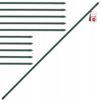 TYCZKA PODPÓRKA ROŚLIN STAL POWLEKANA 120cm 10szt