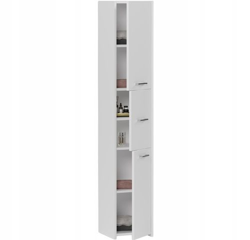 SZAFKA ŁAZIENKOWA REGAŁ SŁUPEK 30cm 3 DRZWI BIAŁA L-23 na Arena.pl