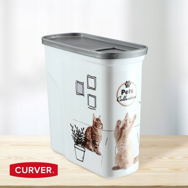 CURVER POJEMNIK NA KARMĘ DLA KOTA SUCHĄ ŻWIREK DO PRZECHOWYWANIA 2L zdjęcie 7