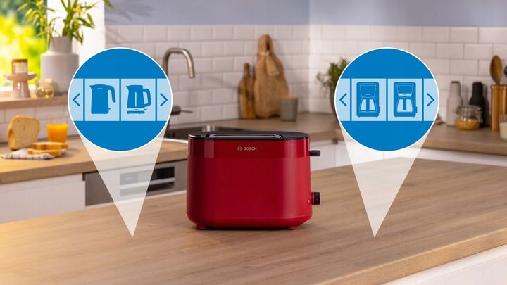 Toster Bosch MyMoment TAT2M124 950W 2 tosty Termostat Rozmrażanie Czerwony zdjęcie 5
