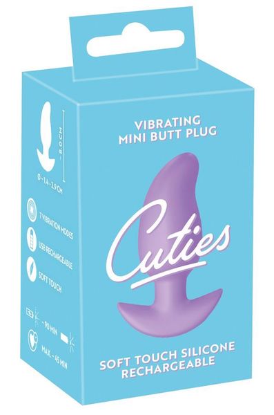 Cuties Vibrating Plug Purple zdjęcie 1