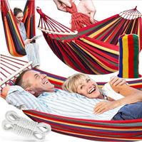 HAMAK OGRODOWY 2 OSOBOWY HUŚTAWKA XXL MOCNY WZMOCNIONY PAŁĄK DUŻY + TORBA