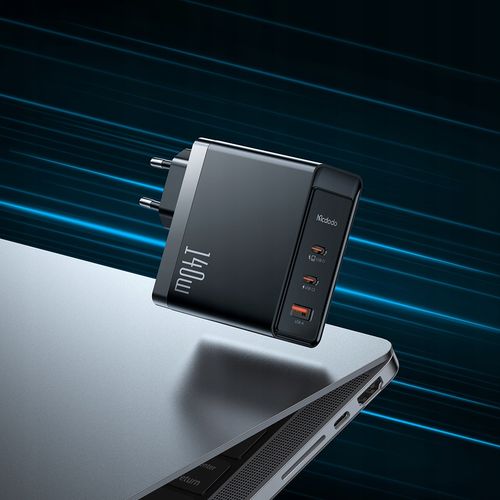 McDodo Ładowarka Sieciowa 140W GAN z 3x USB-C + Kabel do MacBooka na Arena.pl