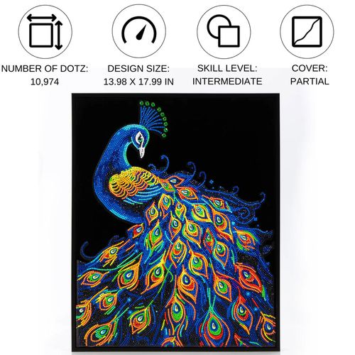 diamond dotz adults flocked neon peacock 3579 na Arena.pl