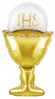 Balon Kielich IHS Pierwsza Komunia Święta komunijny foliowy 45 cm