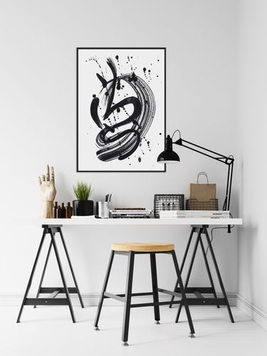 Plakat mazy czarna farba 21x29,7 cm A4 na Arena.pl