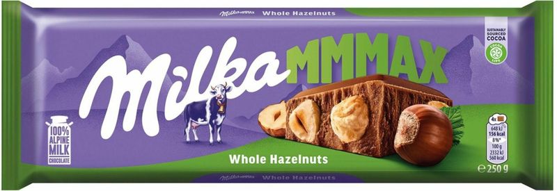 MILKA CZEKOLADA 250G WHOLE HAZELNUTS zdjęcie 1